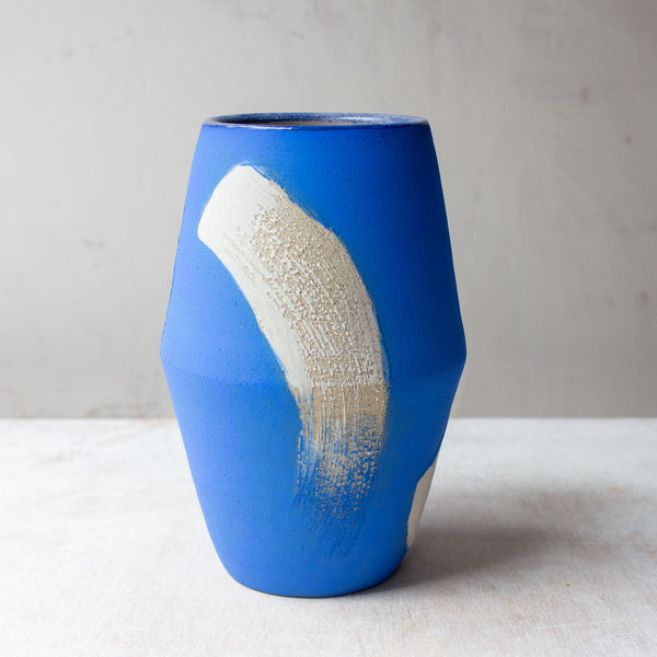 Slip Brushstrokes - Angular Vase