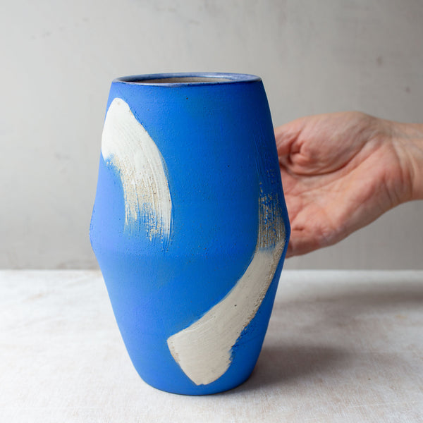 Slip Brushstrokes - Angular Vase