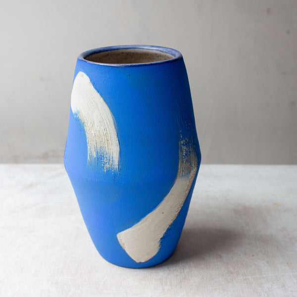 Slip Brushstrokes - Angular Vase