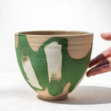 Slip Brushstrokes - Tall Bowl