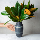 SECOND - Painterly Blue Steel - Classic Vase