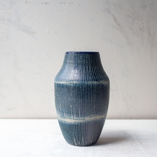 Painterly Blue Steel - Classic Vase