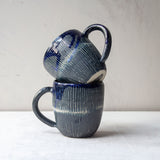 Painterly Blue Steel - Drippy Mug