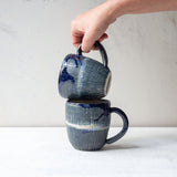 Painterly Blue Steel - Drippy Mug