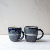 SAMPLE - Painterly Blue Steel - Drippy Mug