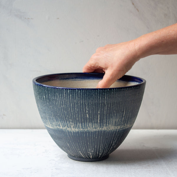 Painterly Blue Steel - Bowl #6