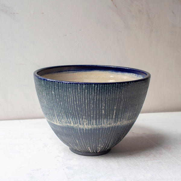 Painterly Blue Steel - Bowl #6